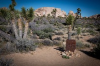 Bagly monument on the Wall Street Mill Trail in Joshua Tree National Park