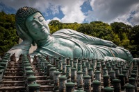 At Nanzoin Temple in Sasaguri, Japan