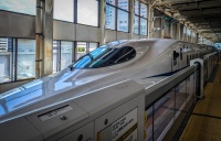 Bullet Train at Hiroshima Station