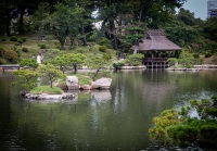 Yuyu-tei Arbor of Leisure Shukkeien Garden in Hiroshima