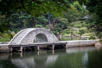 Koko-kyo Bridge Between Heaven and Earth at Shukkeien Garden in Hiroshima