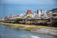 Along Kamo River in Kyoto