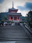 At Kiyomizu dera temple in Kyoto