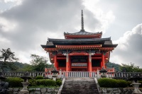 At Kiyomizu dera temple in Kyoto