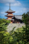 At Kiyomizu dera temple in Kyoto