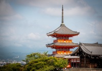 At Kiyomizu dera temple in Kyoto