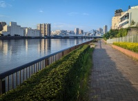 Along the Sumida River in Tokyo