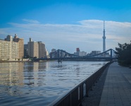 Along the Sumida River in Tokyo