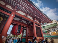 At Kaminarimon Gate in Asakusa, Tokyo