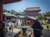 Senso-ji Temple from Kaminarimon Gate in Asakusa, Tokyo