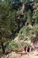 Kyle and Suzanne hiking Bright Angel Trail