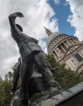 National Firefighters Memorial and St. Paul's Cathedral in London