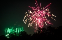 Magic Kingdom fireworks from room at Wilderness Lodge