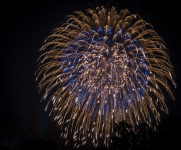 Magic Kingdom fireworks from room at Wilderness Lodge