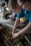 Kyle and Suzanne at the touch tank at the Monterey Bay Aquarium