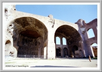 The remains of the Basilica of Constantine and Maxentius in the Roman Forum