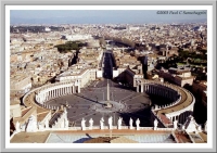 A view of Piazza San Pietro from the top of the dome