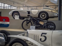 Mecedes Benz 300 SLR racecar at the Deutschesmuseum Verkerhszentrum Transport Museum in Munich