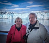 Mary Lou and Jack at Hubbard Glacier