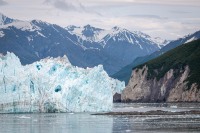 Looking into Russell Fjord from our balcony at Hubbard Glacier