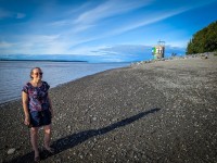 Suzanne at Point Woronzof Beach in Anchorage