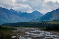 At Teklanika Rest Area on the Tundra Wilderness Tour in Denali National Park