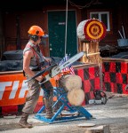 At the Great Alaskan Lumberjack Show in Ketchikan