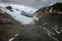 At Hawk Glacier on our helicopter flight tour in Seward