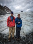 Paul and Kyle at Hawk Glacier on our helicopter flight tour in Seward