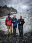 Jack, Paul and Kyle at Hawk Glacier on our helicopter flight tour in Seward