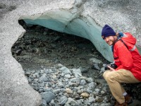 Paul at Hawk Glacier on our helicopter flight tour in Seward