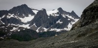 At Hawk Glacier on our helicopter flight tour in Seward