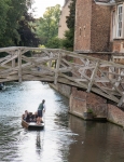 Punting along the Cam in Cambridge