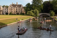 Punting on the Cam In Cambridge