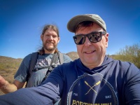 Paul and Peter hiking the Slate Trail at Cave Creek Park in Cave Creek AZ