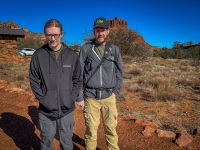 Kyle and Paul hiking at Bell Rock in Sedona, AZ