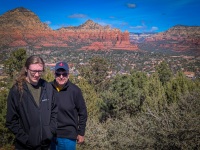 Kyle and Peter at Airport Overlook in Sedona, AZ