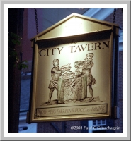 Sign for the City Tavern