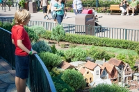 Kyle enjoying the German model train village