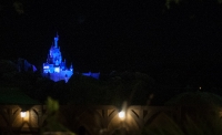 Belle\'s Castle at night